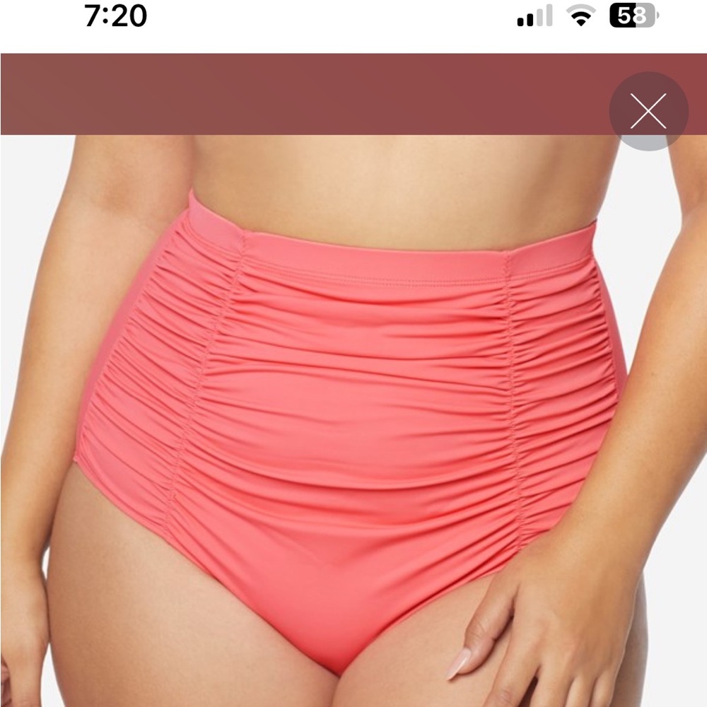 Ruby ribbon bikini bottom